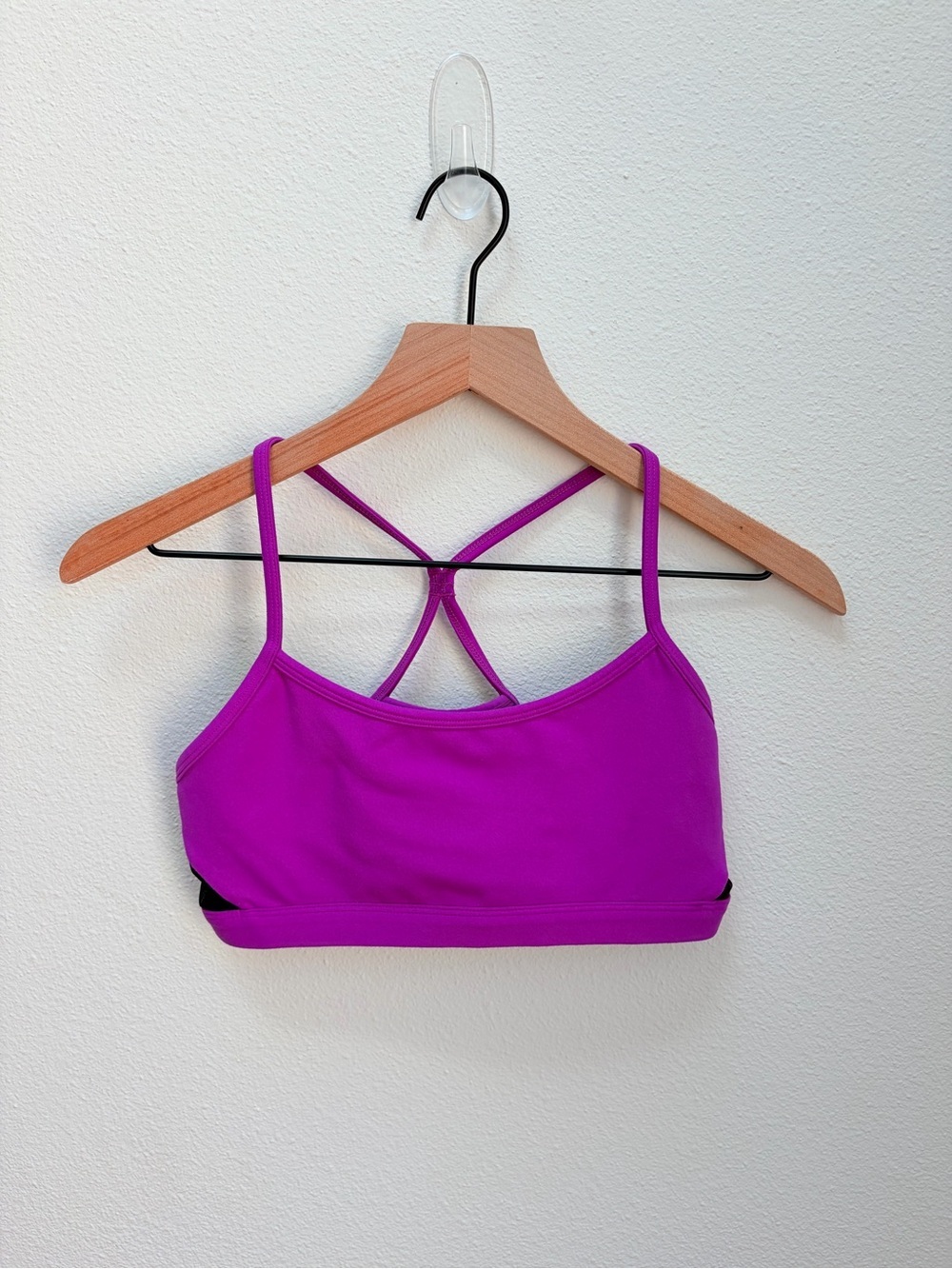 Fabletics Sports Bra Reversible Strappy Breathable Workout Black Purple Size Xs - Picture 2 of 7